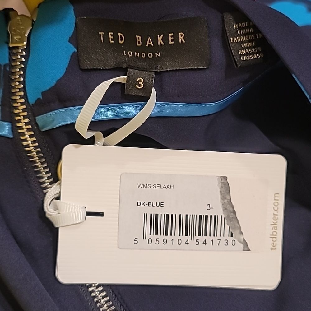 TED Baker Selaah bluebell side slit midi skirt in blue - Picture 10 of 12